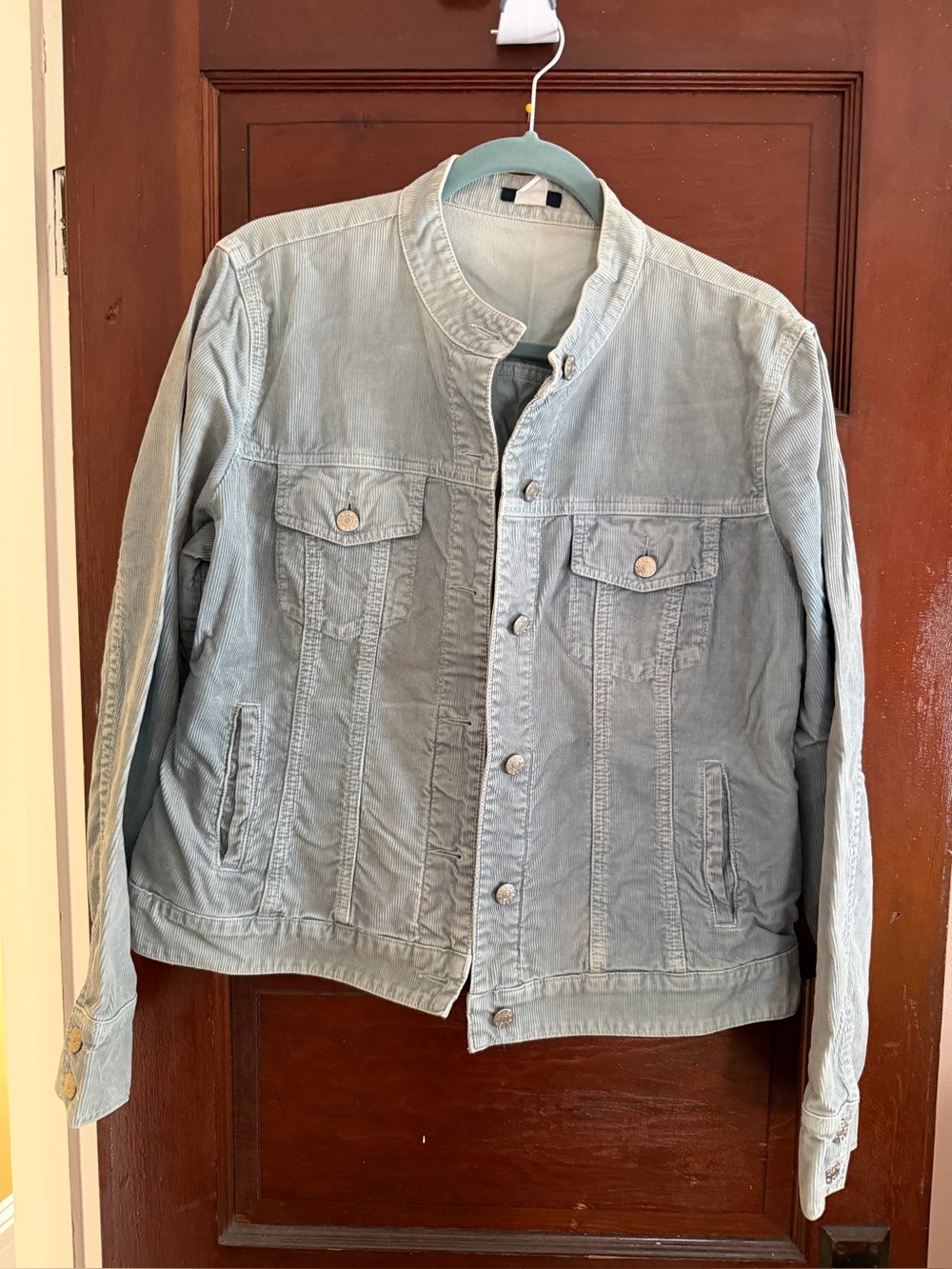 J. Crew Light Blue Cotton-Blend Shirt Jacket